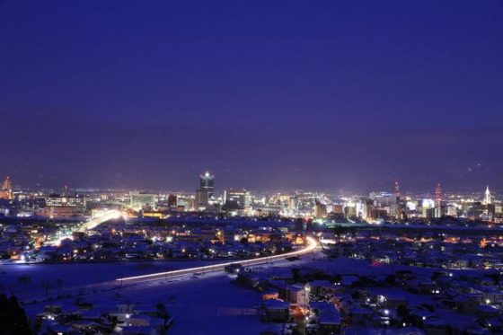 呉羽山展望台の夜景