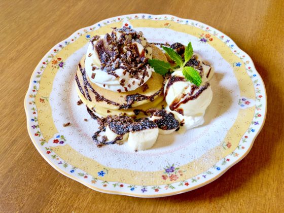 チョコバナナのパンケーキ